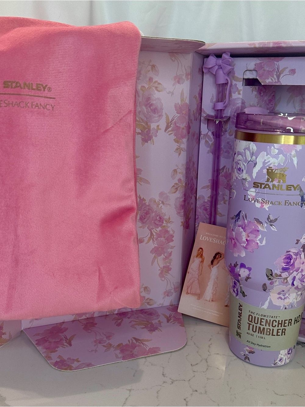 Stanley x LoveShackFancy 40oz Lavender Floral Quencher NWT